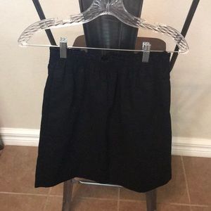 J Crew Synch Waist Linen Black Skirt